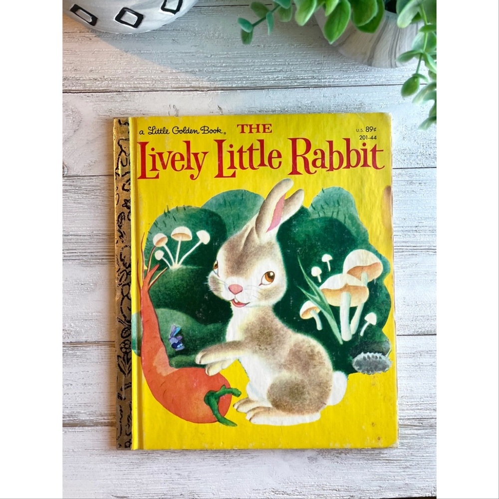 ❌4/$20 Vintage Little Golden Book The Lively Little Rabbit, children’s book